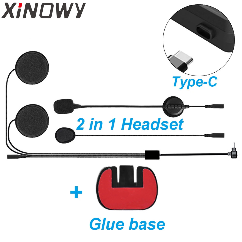 Full Face Motorcycle Helmet With Bluetooth - Loại-C USB-C cho xinowy V6 cộng