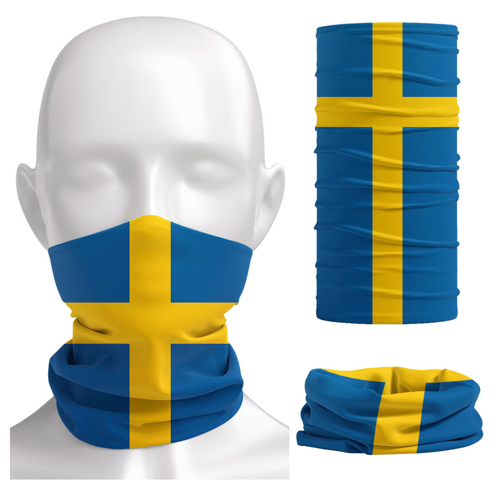 Riding Gear - Sweden Flag Printed Bandana Headwear Riding