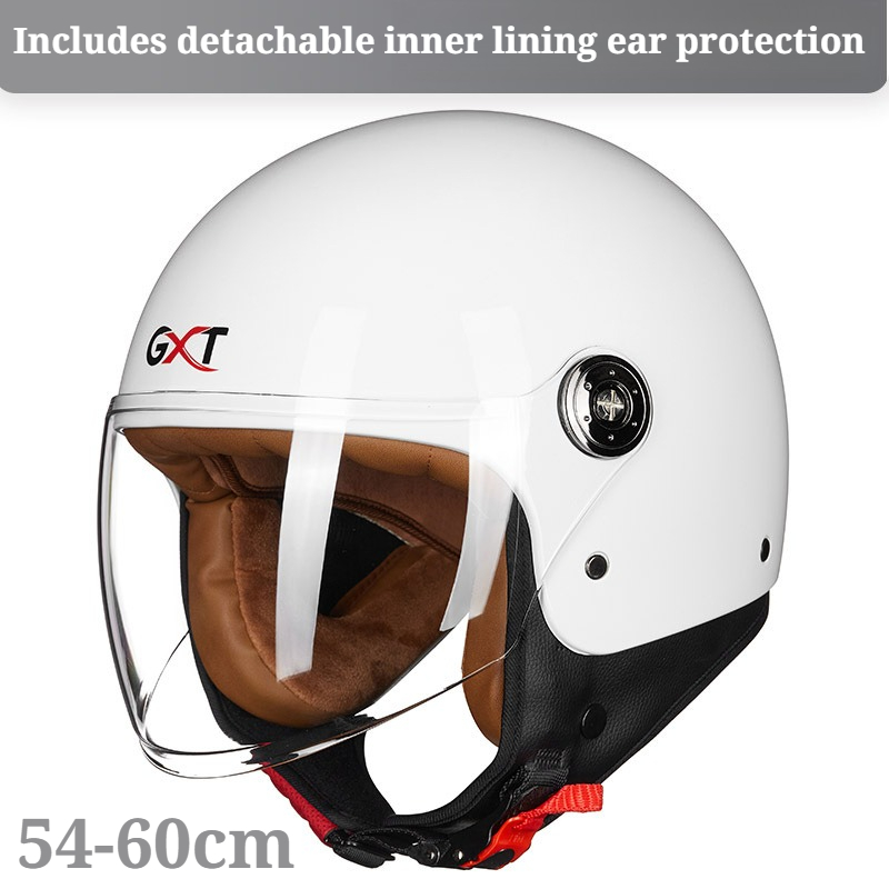 Vintage Open Face Retro Helmet - Retro Motorcycle Half Helmet Open Face