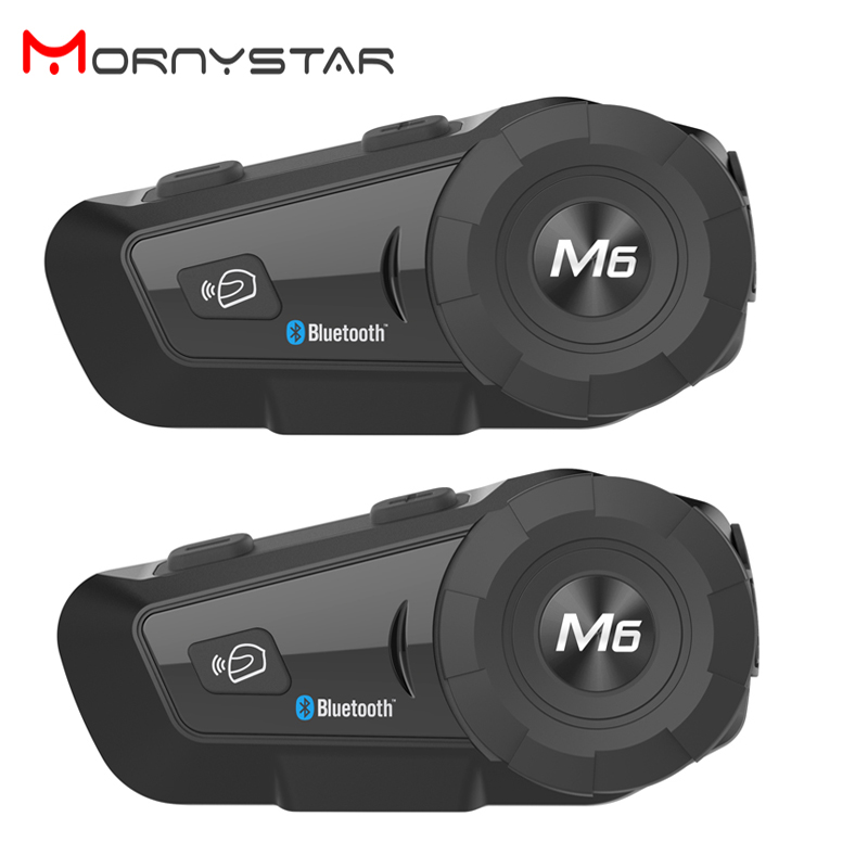 Universal Motorcycle Helmet Intercom Headset - 2PCS MONYSTAR M6 Plus 1000m Motorcycle