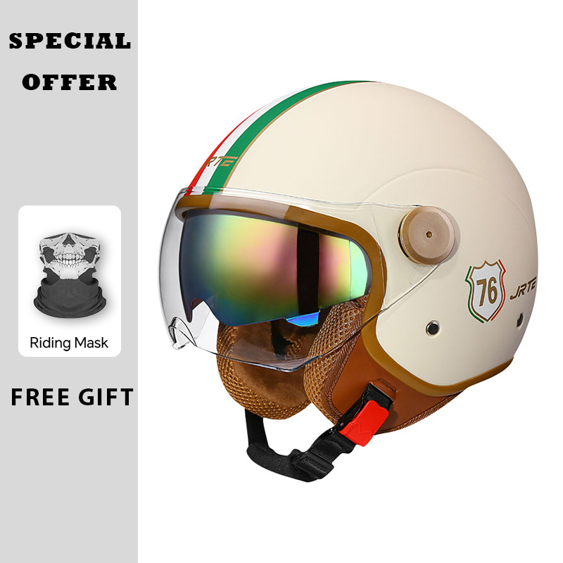 Vintage Open Face Retro Helmet - Retro TT&CO Open Face Motorcycle Helmets