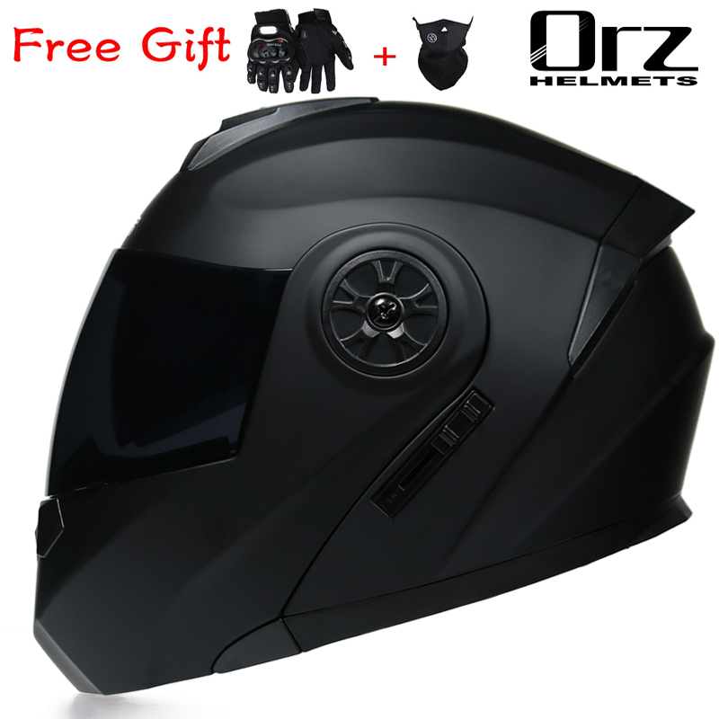 Dual Visor Motorcycle Racing Helmet - ORZ-161 Latest DOT Approved Safety Modular