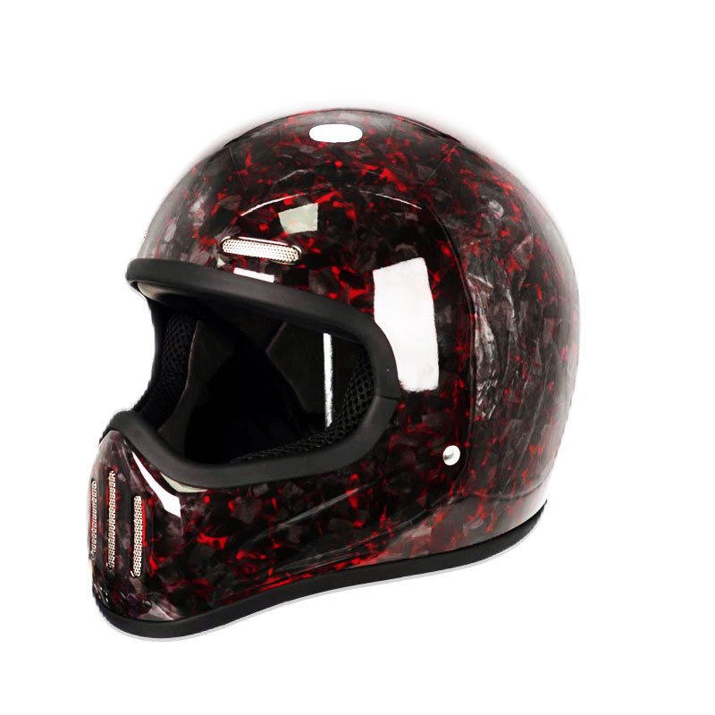 New Retro Carbon Fibre Full Fa - đánh giá và giá Carbon Fiber Lightweight Motorcycle Helmet