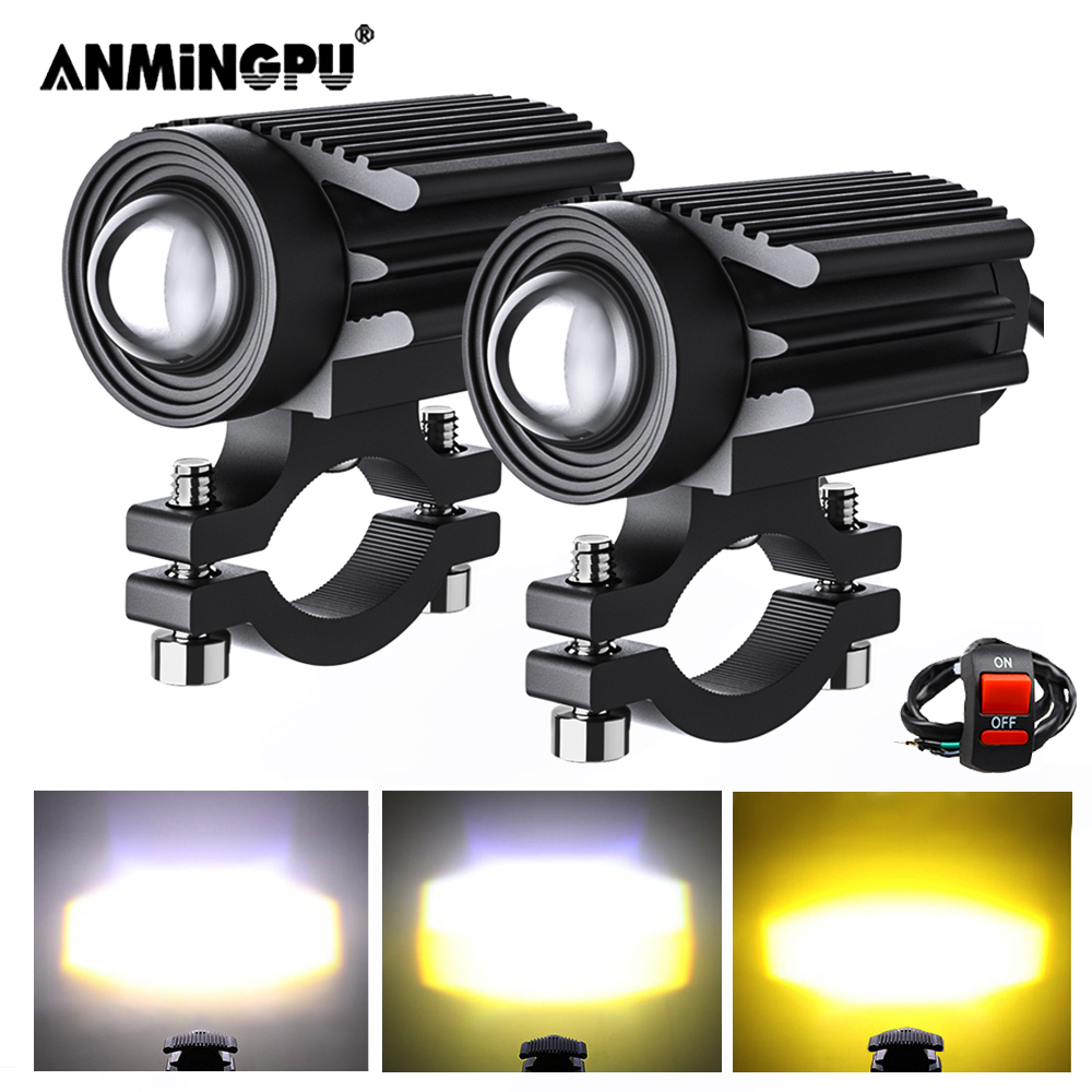 Motorcycle LED Light motorcycl - đánh giá và giá Universal Motorcycle Led Headlight Projector