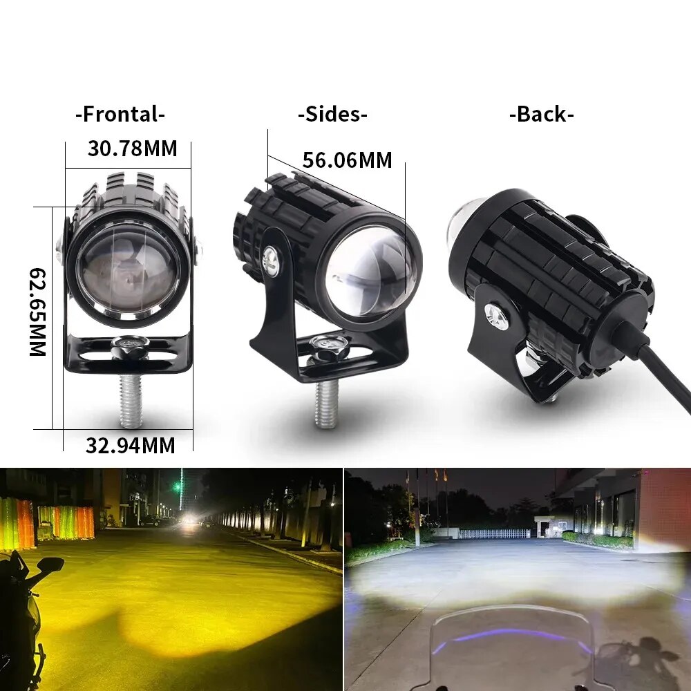1/2PCS Universal Motorcycle LE - đánh giá và giá Universal Motorcycle Led Headlight Projector