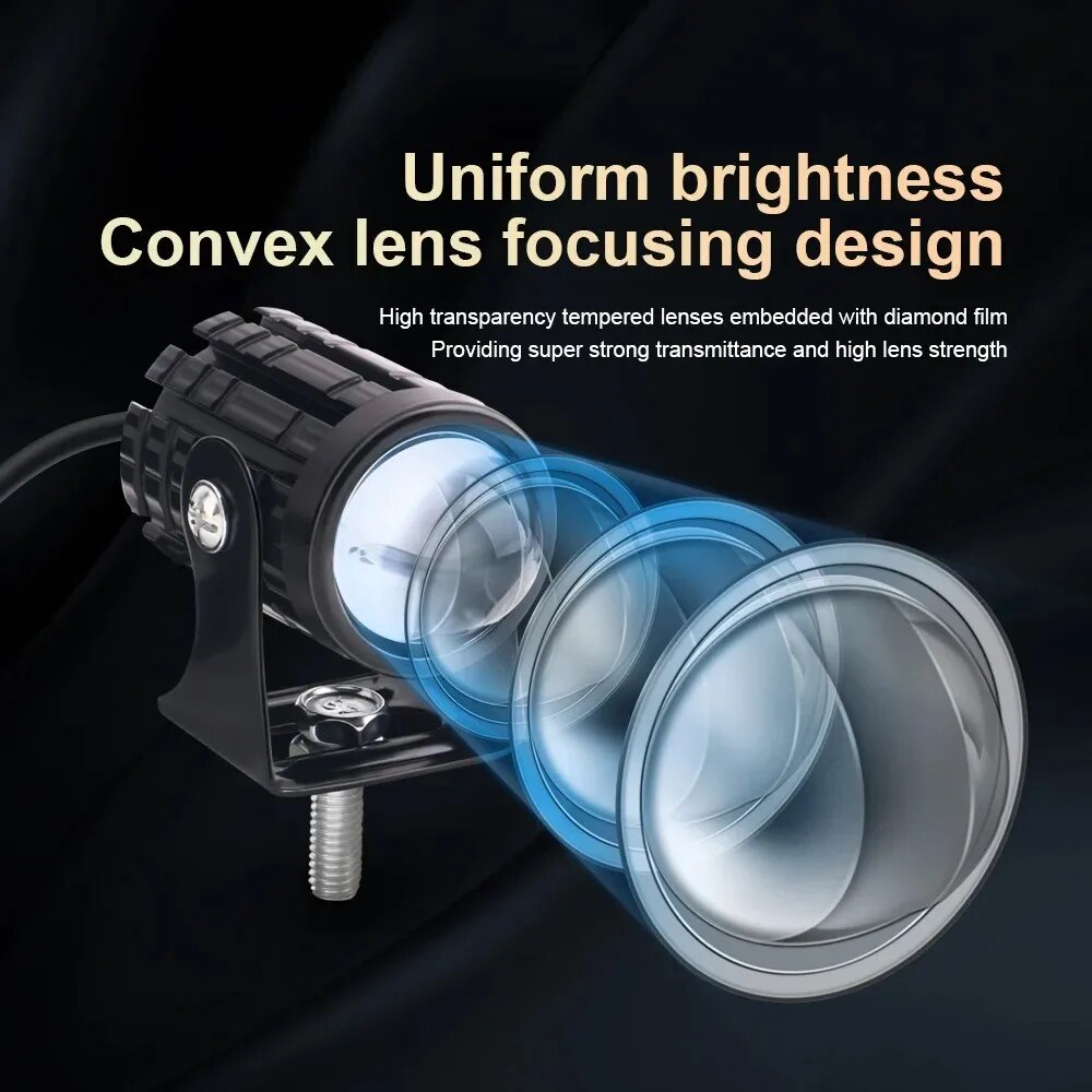 1/2PCS Universal Motorcycle LE - đánh giá và giá Universal Motorcycle Led Headlight Projector