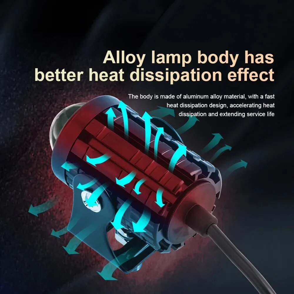 Universal Motorcycle LED Headl - đánh giá và giá Universal Motorcycle Led Headlight Projector
