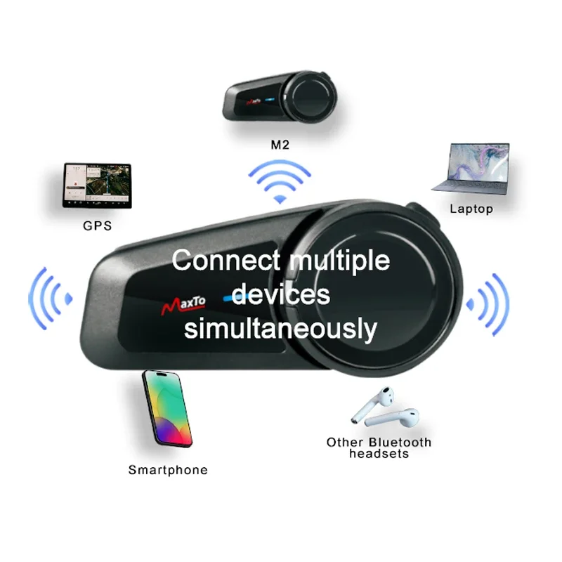 2PCS Maxto M2 Motorcycle Helme - đánh giá và giá Universal Motorcycle Helmet Intercom Headset