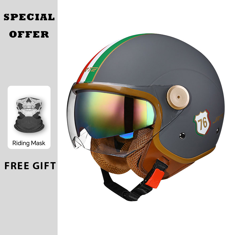 Retro Open Face Motorcycle Hel - đánh giá và giá Vintage Open Face Retro Helmet