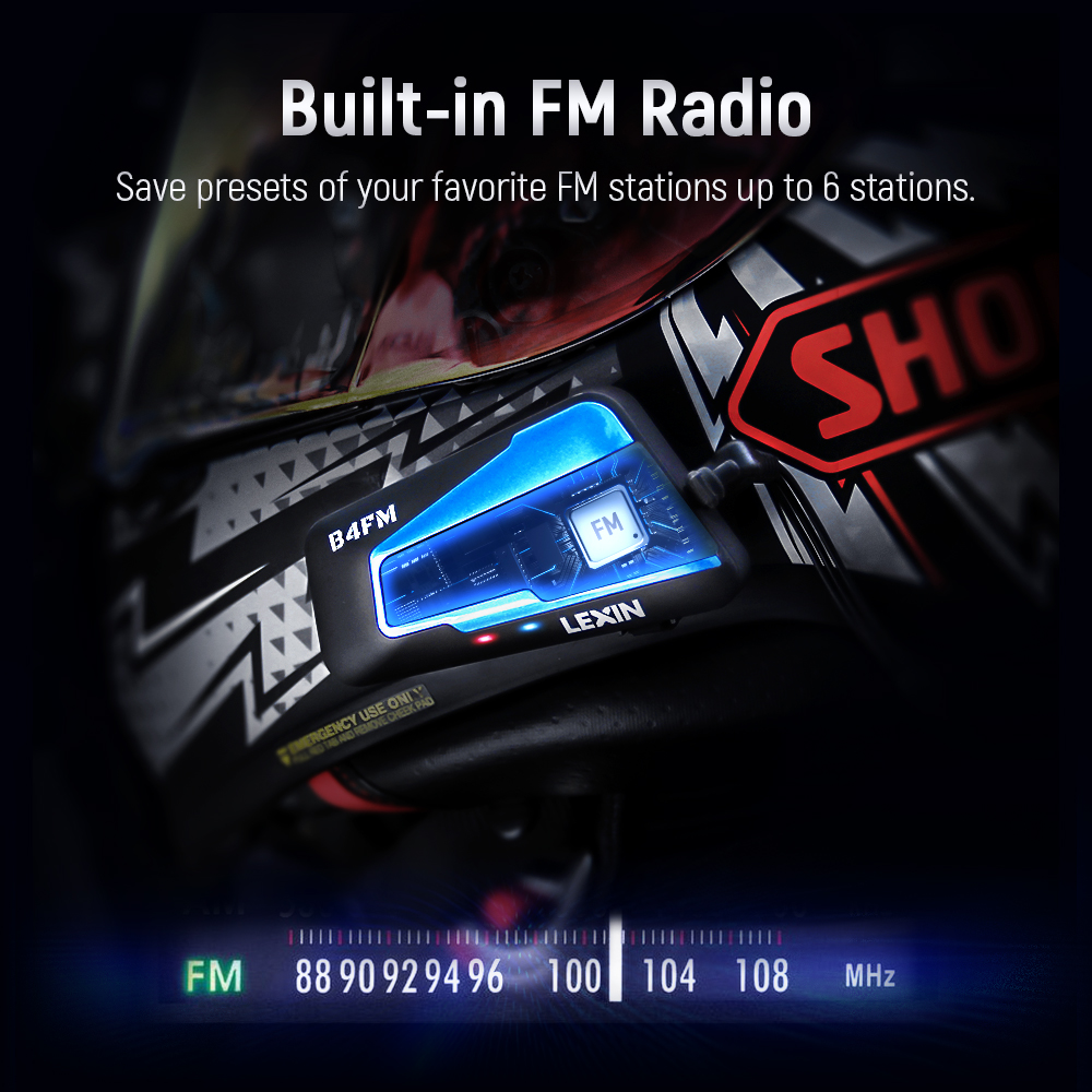 Lexin B4FM-X Bluetooth Motorcy - đánh giá và giá Universal Motorcycle Helmet Intercom Headset