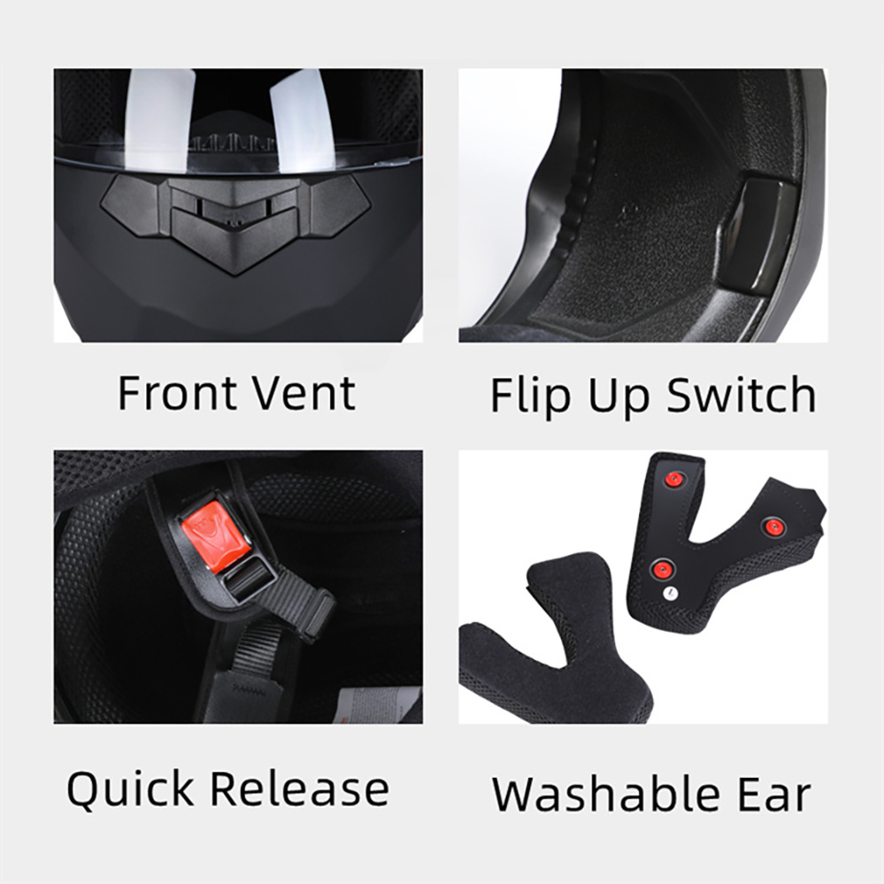 Modular Double Lens Motorcycle - đánh giá và giá Modular Flip Up Motorcycle Helmet Dot Approved