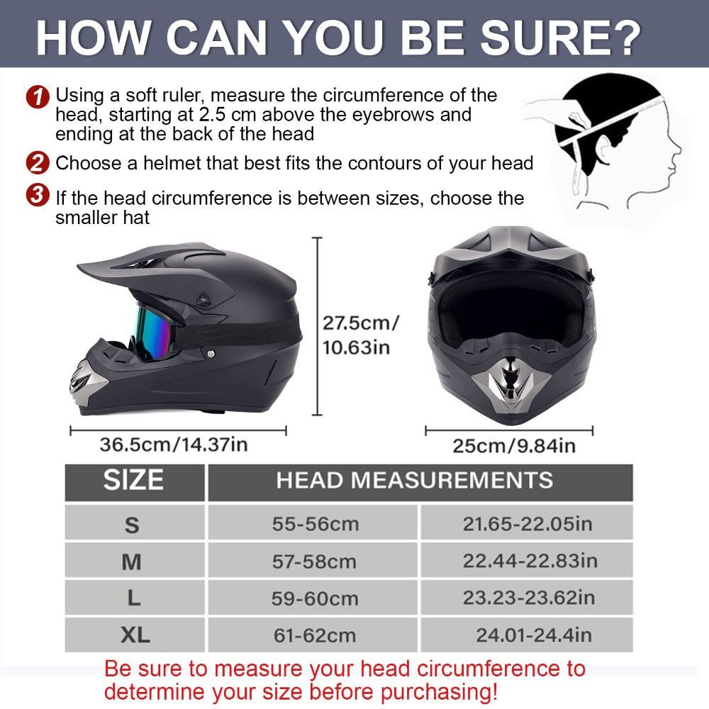Off‑Road Motorcycle Helmet Fou - đánh giá và giá Off Road Motocross Helmet Goggles Set