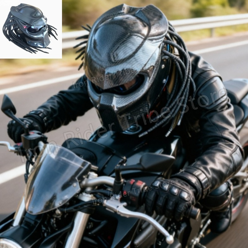 HOT Racing Predator Carbon Fib - đánh giá và giá Custom Predator Motorcycle Helmet