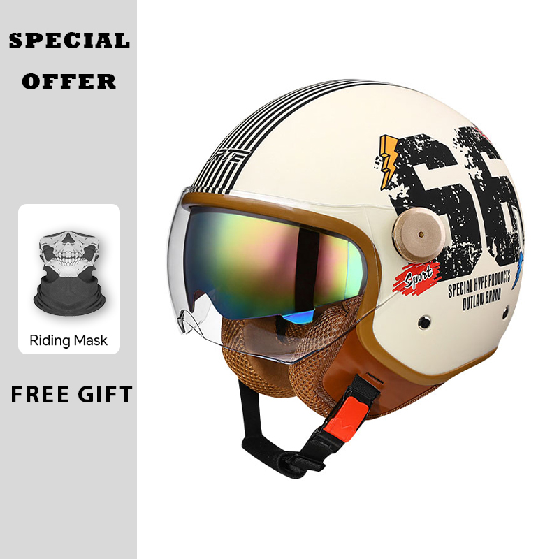 Retro TT&CO Open Face Motorcyc - đánh giá và giá Vintage Open Face Retro Helmet