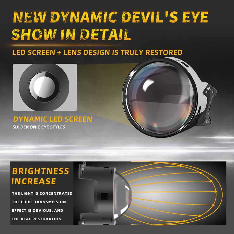 2PCS Remote Control LED Eye Li - đánh giá và giá Universal Motorcycle Led Headlight Projector