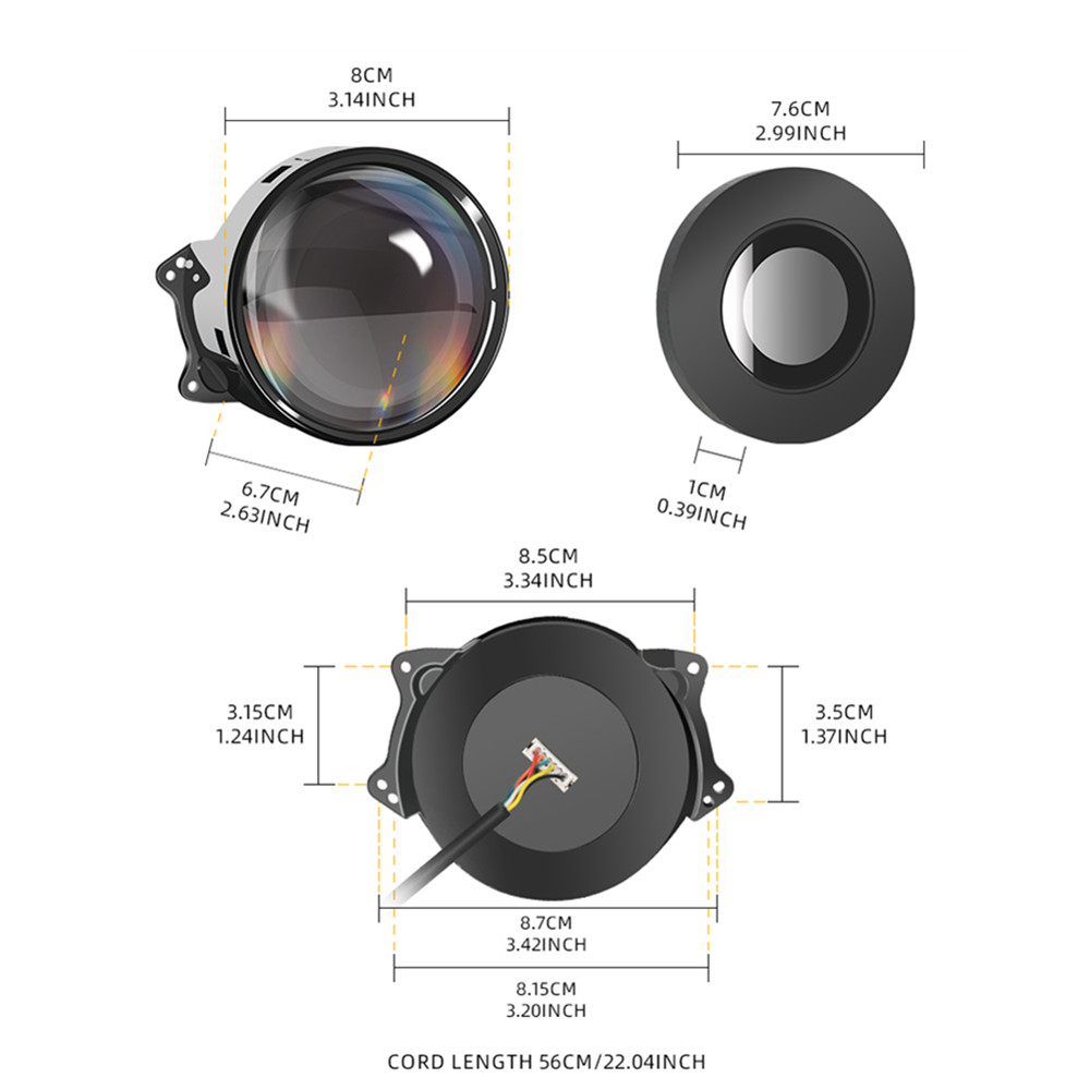 2PCS Remote Control LED Eye Li - đánh giá và giá Universal Motorcycle Led Headlight Projector