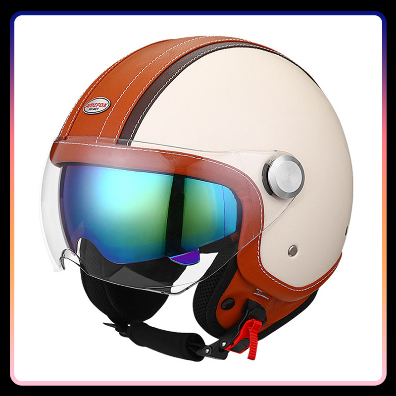 DOT Approved Daul Lens Open Fa - đánh giá và giá Vintage Open Face Retro Helmet