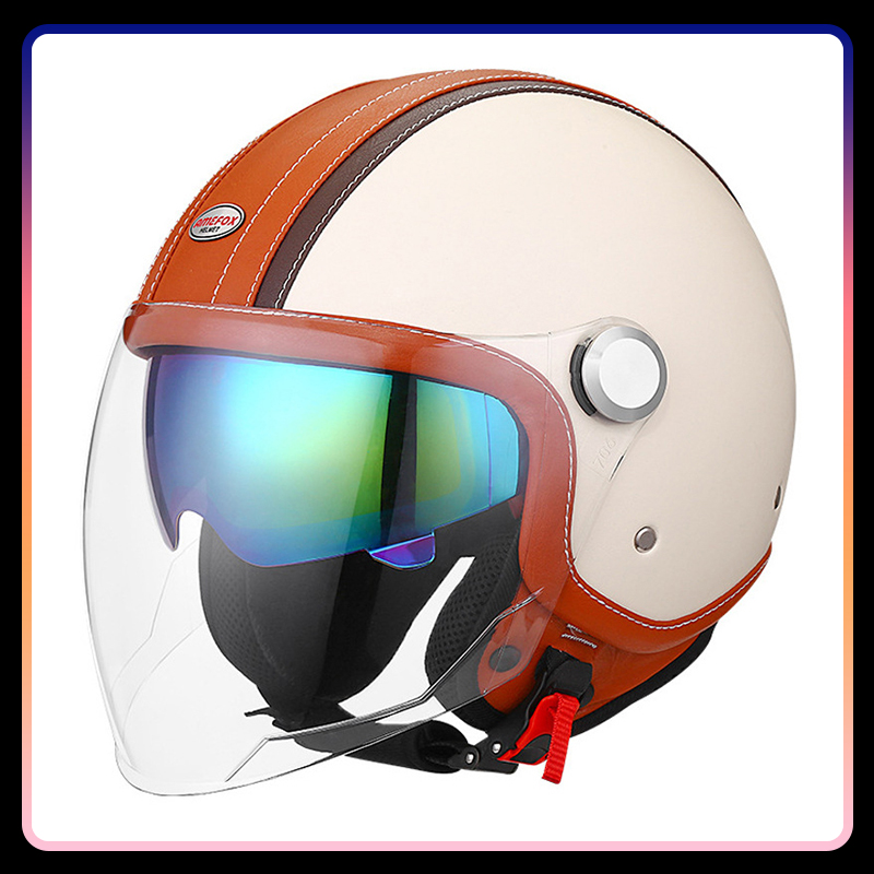 DOT Approved Daul Lens Open Fa - đánh giá và giá Vintage Open Face Retro Helmet