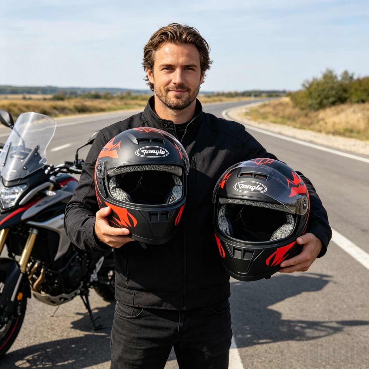 Men's Full Face Motorcycle Hel - đánh giá và giá Dual Visor Motorcycle Racing Helmet