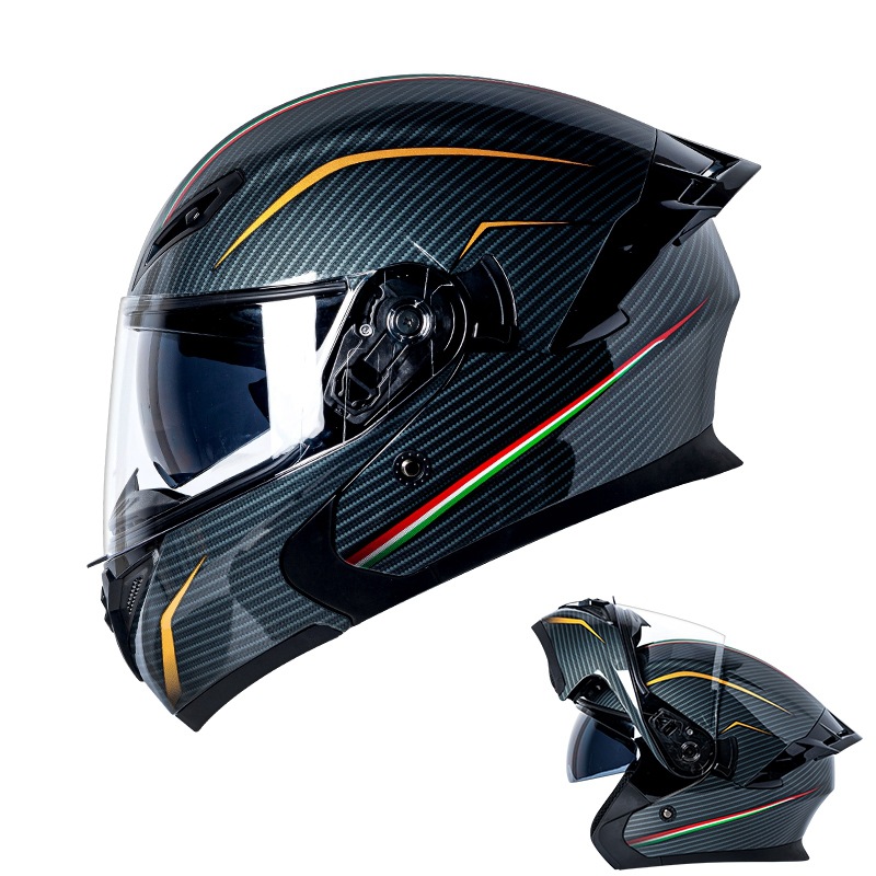 Certified Modular Flip Up Moto - đánh giá và giá Dual Visor Motorcycle Racing Helmet