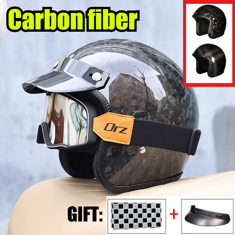 2026 Carbon Fiber Vintage Helm - đánh giá và giá Carbon Fiber Lightweight Motorcycle Helmet