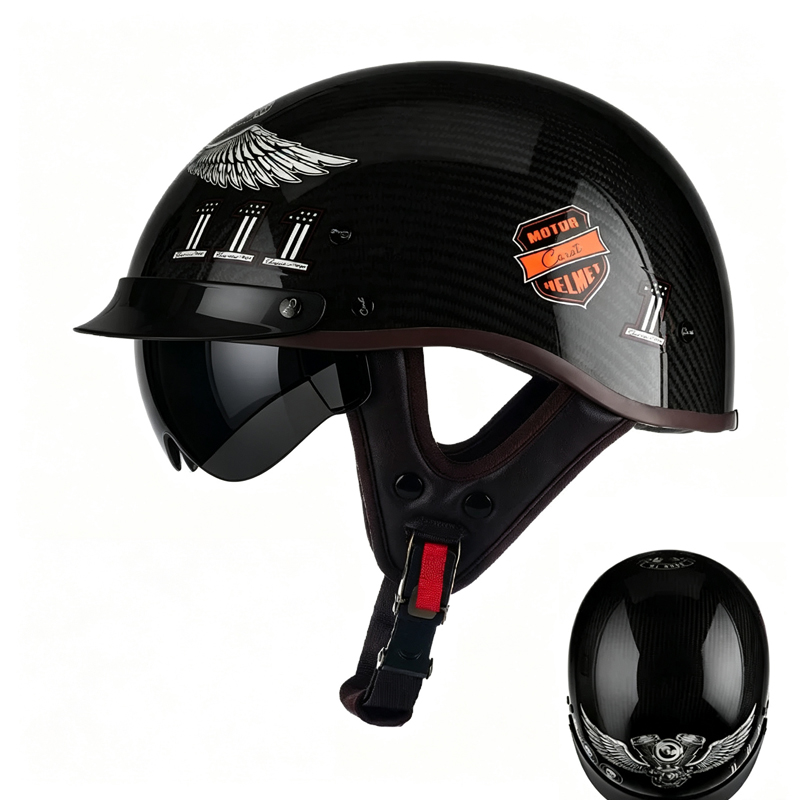 Carbon Fiber Motorcycle Half H - đánh giá và giá Carbon Fiber Lightweight Motorcycle Helmet