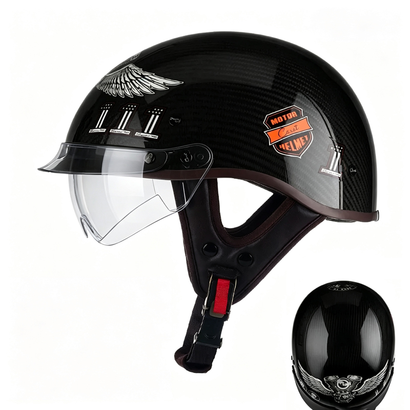 Carbon Fiber Motorcycle Half H - đánh giá và giá Carbon Fiber Lightweight Motorcycle Helmet