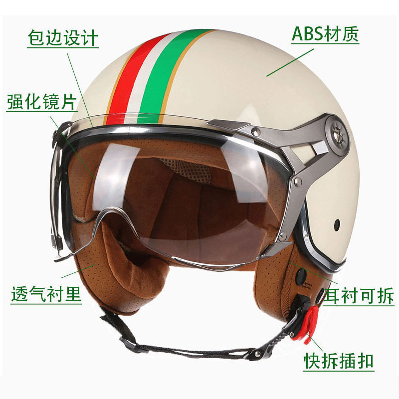 DOT Open Face 3/4 Motorcycle R - đánh giá và giá Vintage Open Face Retro Helmet