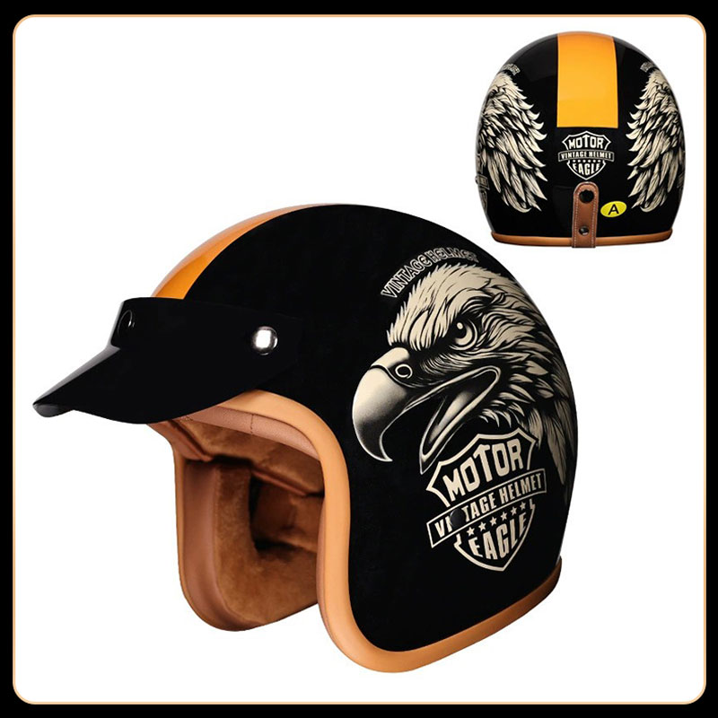Retro Vintage 3/4 Open Face He - đánh giá và giá Vintage Open Face Retro Helmet